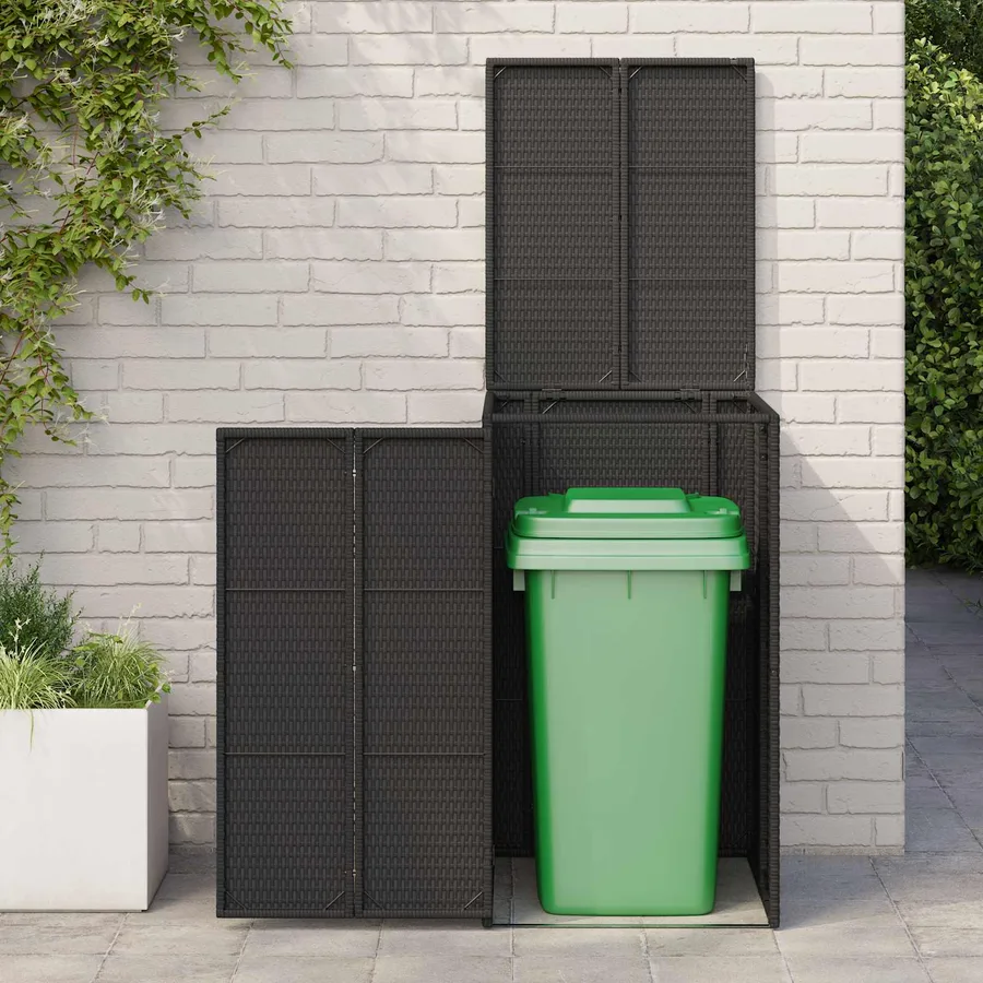 Boîte de poubelle Noir 65 x 80 x 115 cm Polyéthylène - 3