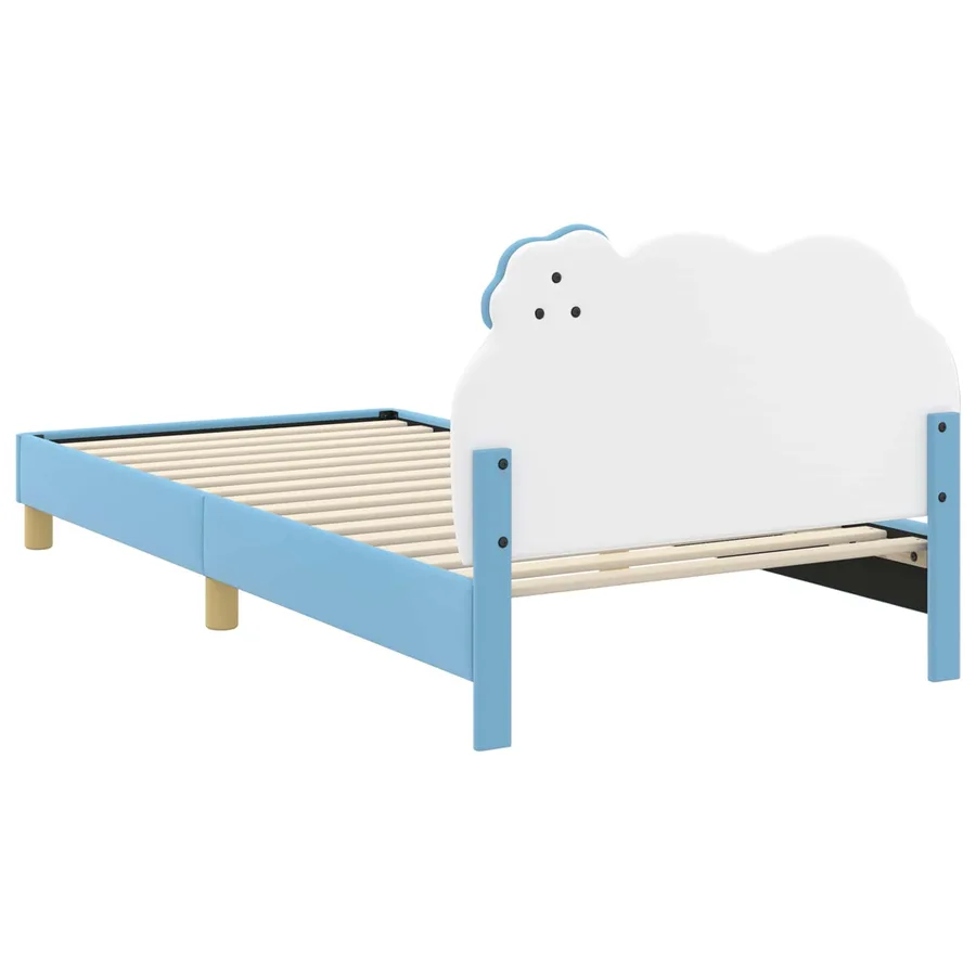 Cadre de lit pour enfants avec tête de lit Bleu 90 x 190 cm PU - 7