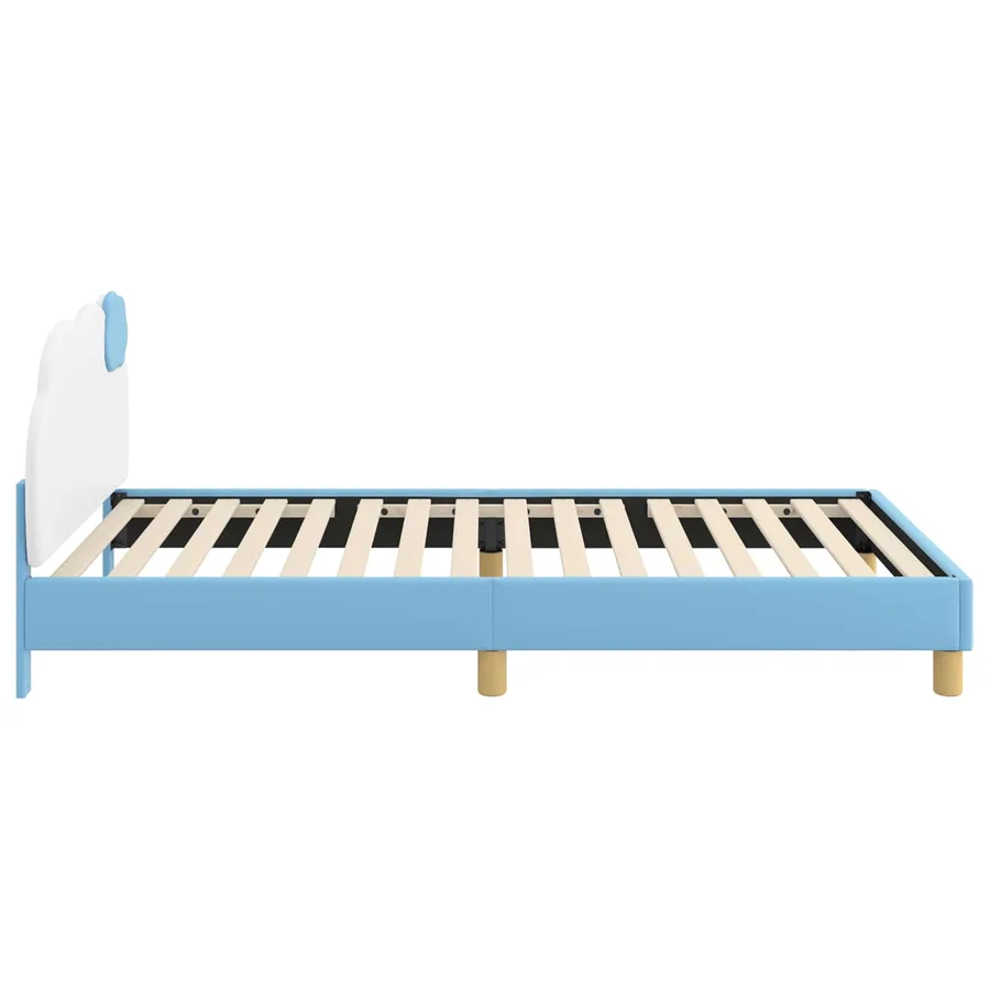 Cadre de lit pour enfants avec tête de lit Bleu 90 x 200 cm PU - 6