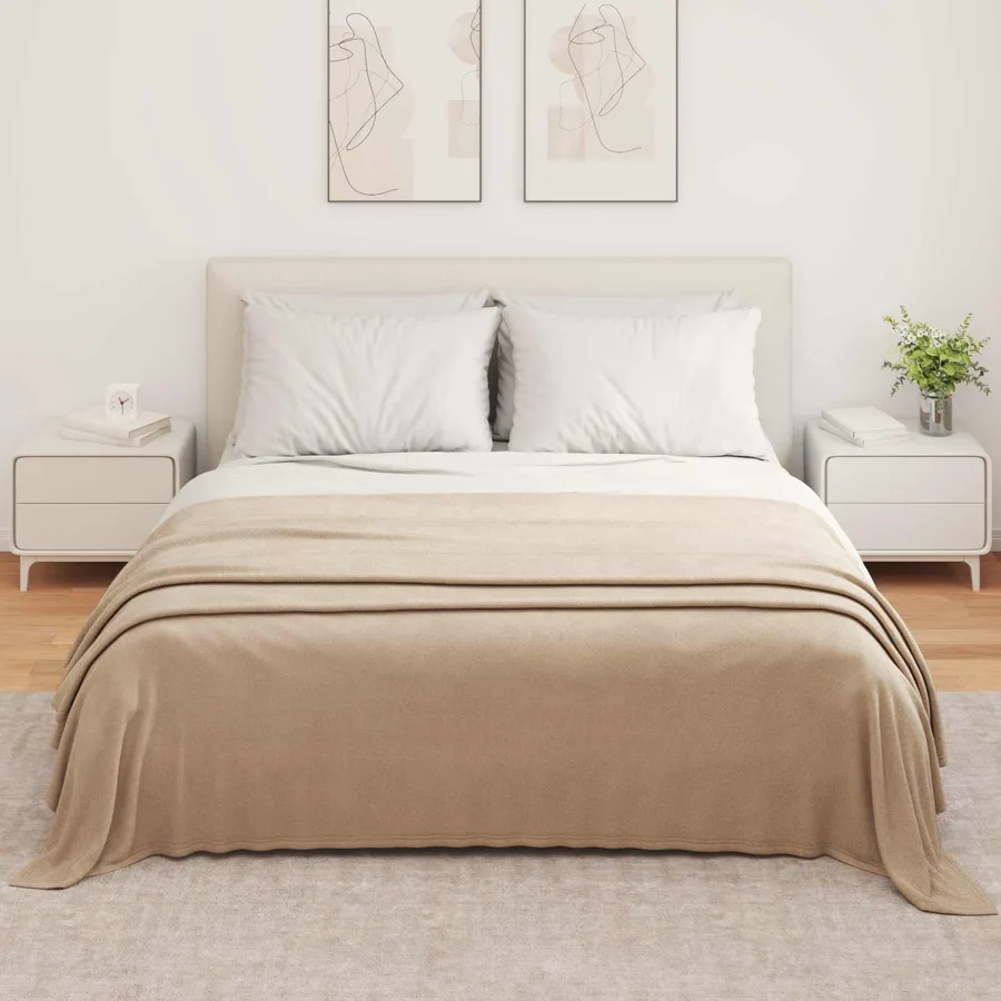 Jeté Camel 350 x 270 cm Toison - 3