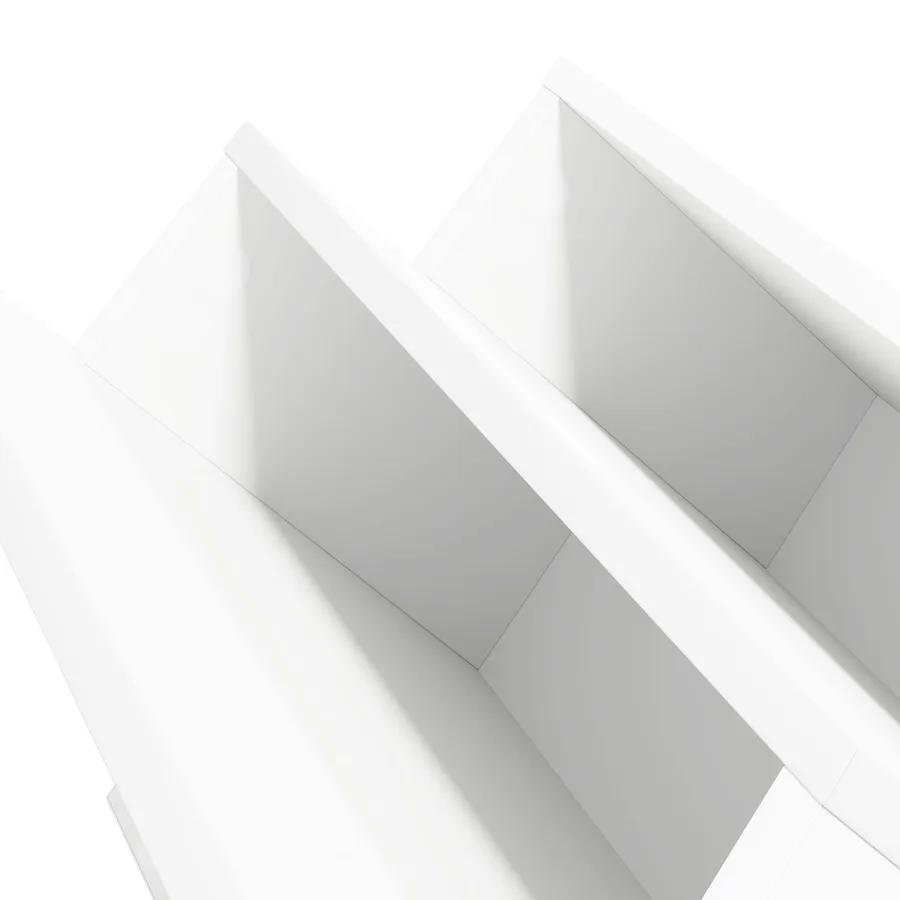 Étagère à magazines Blanc 53 x 40 x 28,5 cm Bois d'ingénierie - 9