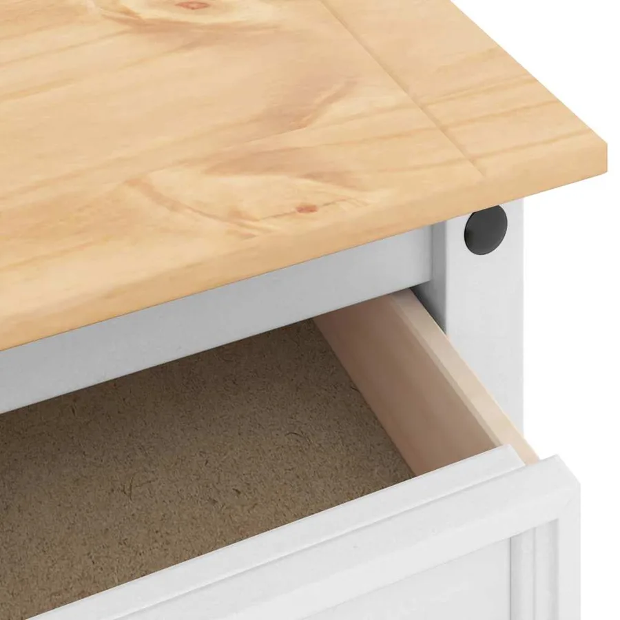 Table d'appoint Corona Blanc 50 x 50 x 50 cm Pin massif - 11