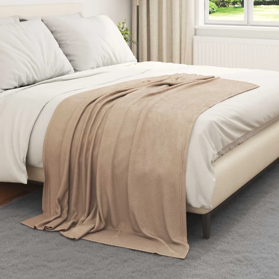 Jeté Camel 170 x 130 cm Toison - 3