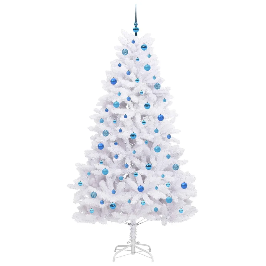 Sapin de Noël Artificiel à Branches Articulées Blanc 210 cm - 4