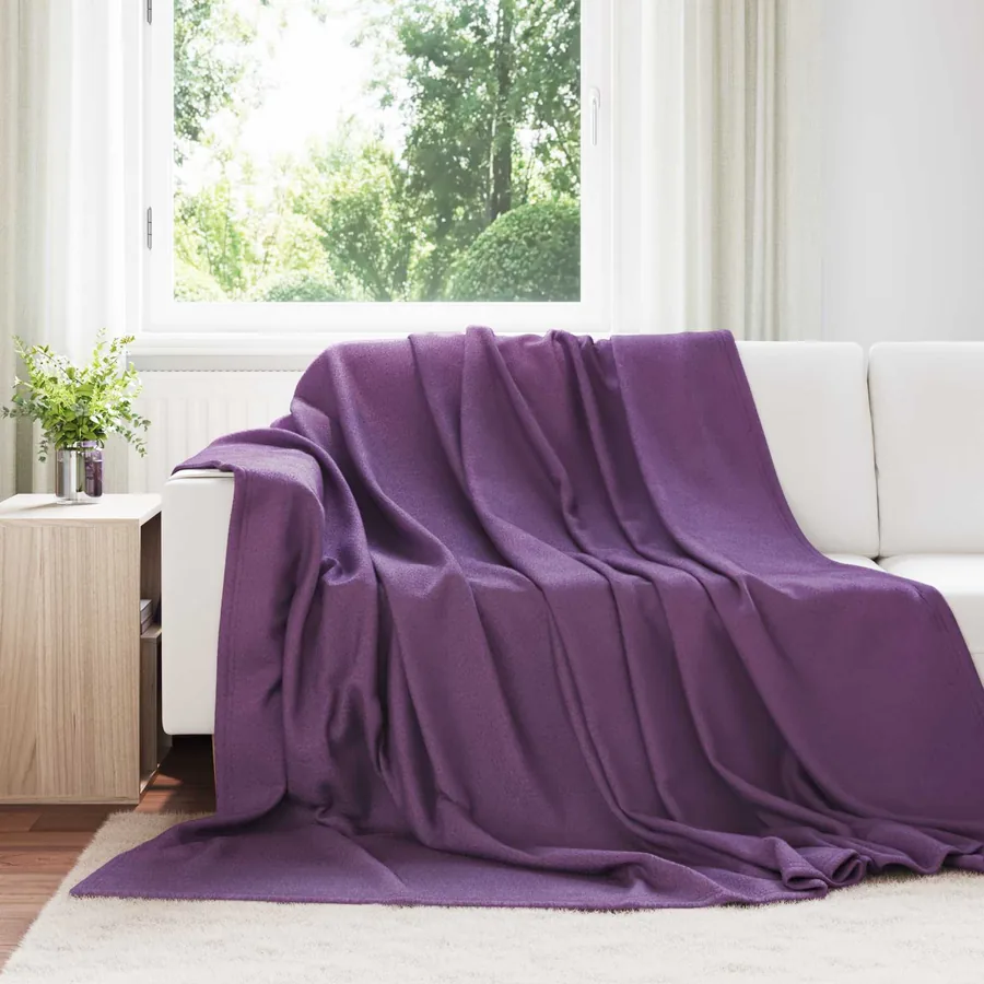 Couvertures à jeter 6 pcs Violet 270 x 240 cm Toison