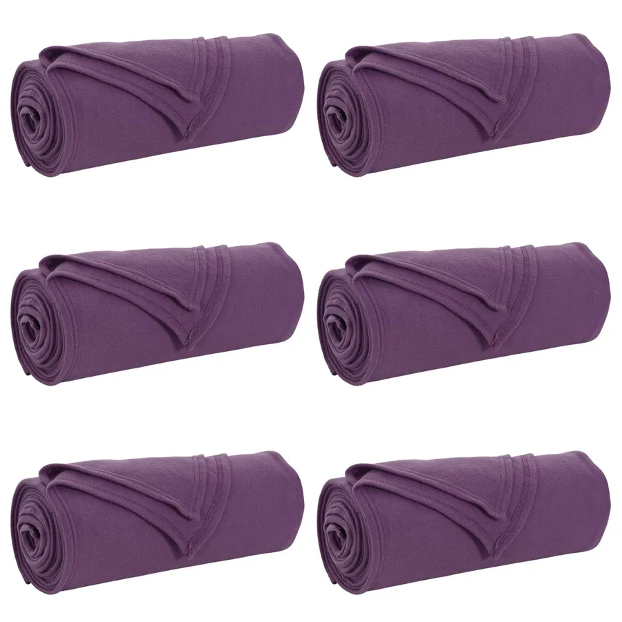Couvertures à jeter 6 pcs Violet 270 x 240 cm Toison - 2