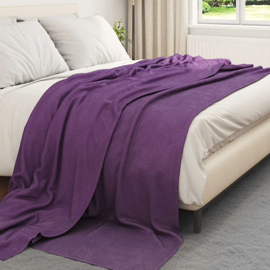 Couvertures à jeter 6 pcs Violet 270 x 240 cm Toison - 3