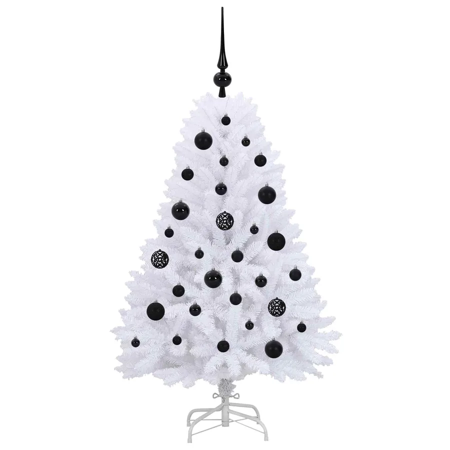 Sapin de Noël Artificiel à Branches Articulées Blanc 120 cm - 4