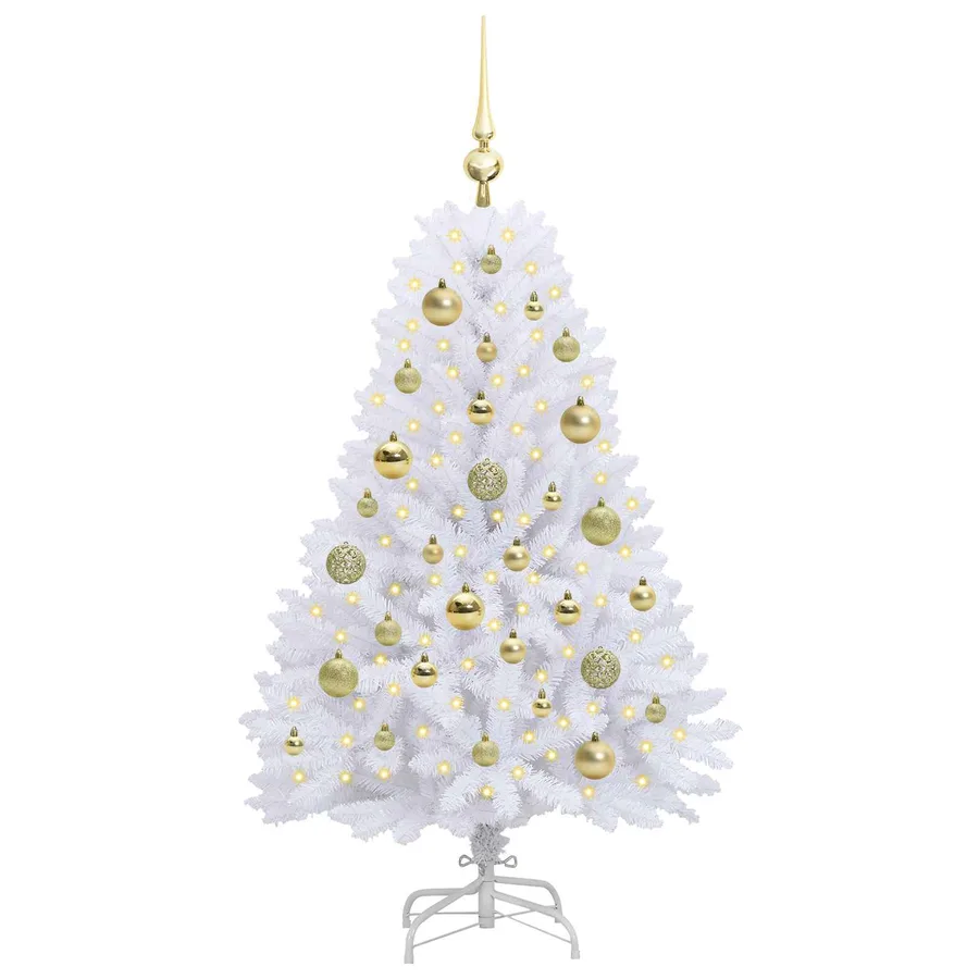 Sapin de Noël Artificiel à Branches Articulées Blanc 120 cm - 3