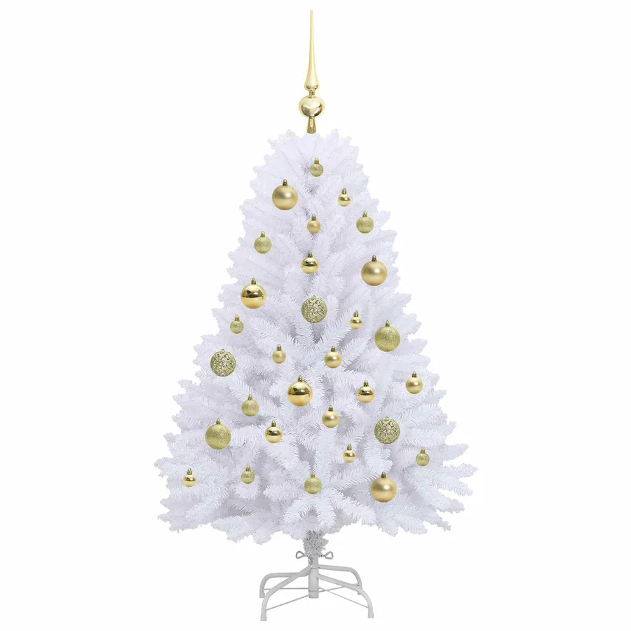 Sapin de Noël Artificiel à Branches Articulées Blanc 120 cm - 4