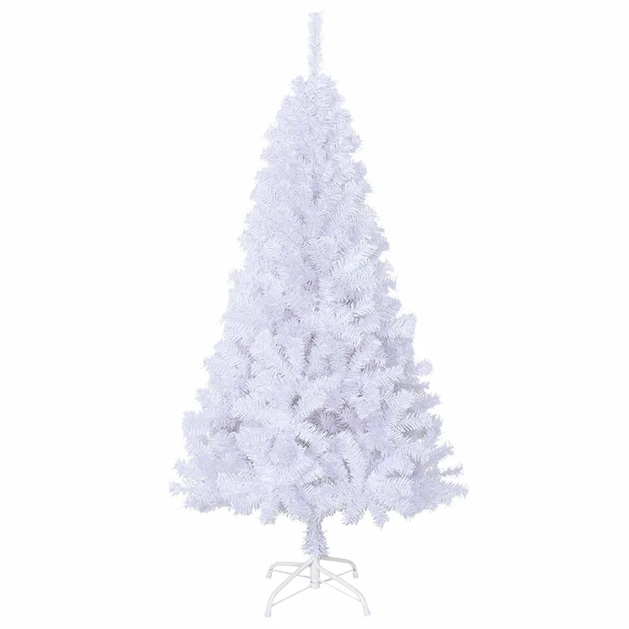 Sapin de Noël artificiel avec 150 LED Blanc 150 cm PVC et Acier - 5