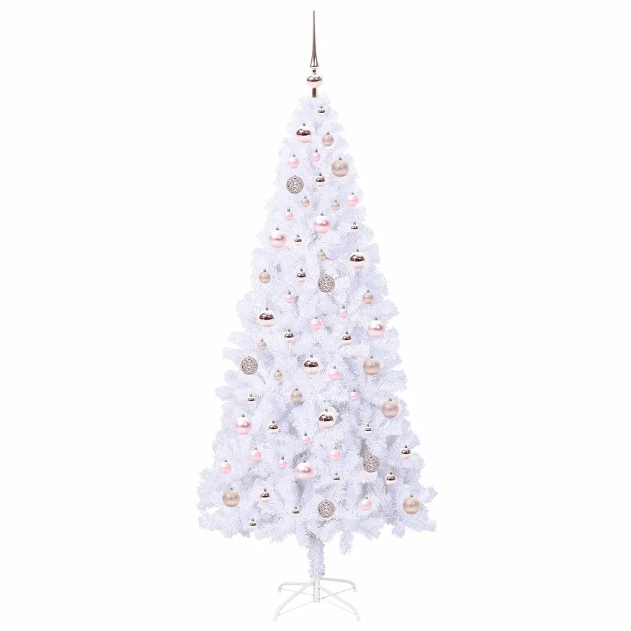 Sapin de Noël artificiel avec 300 LED Blanc 180 cm PVC et Acier - 4