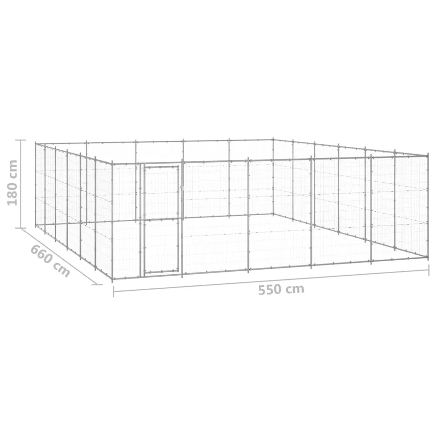 Chenil extérieur Acier galvanisé 36,3 m² - 6