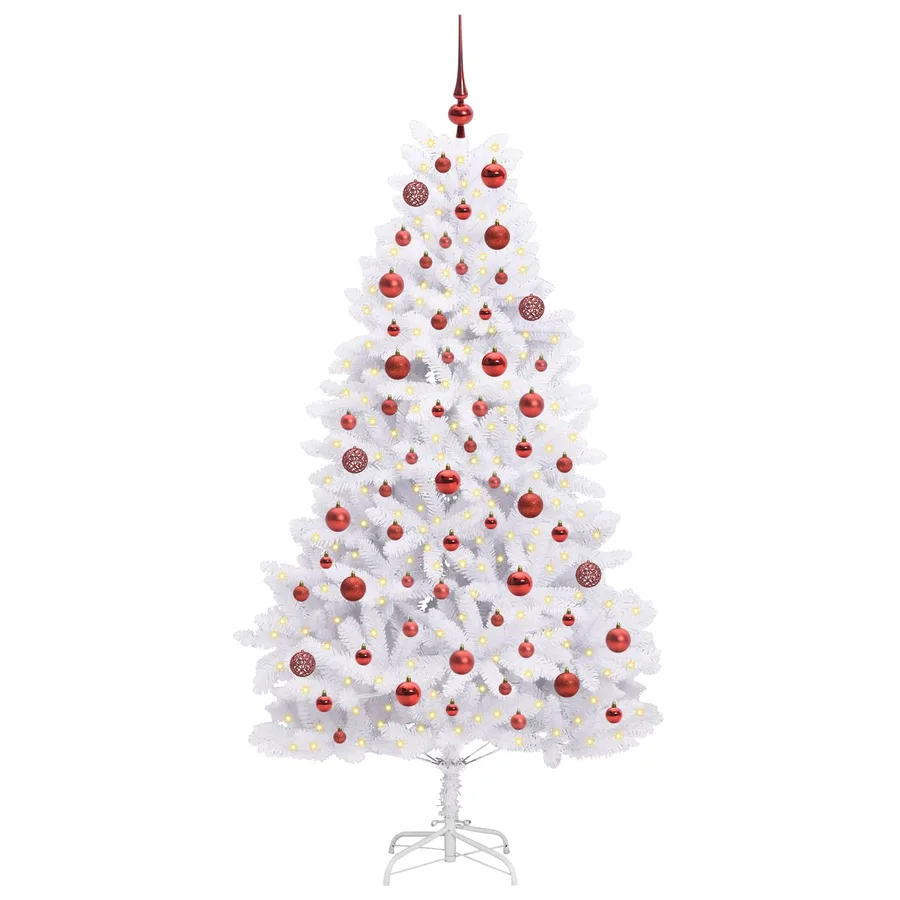 Sapin de Noël Artificiel à Branches Articulées Blanc 180 cm - 3