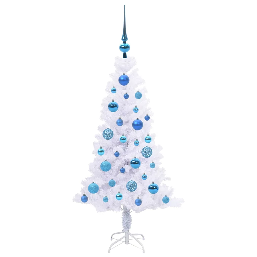 Sapin de Noël artificiel avec 150 LED Blanc 120 cm PVC et Acier - 4