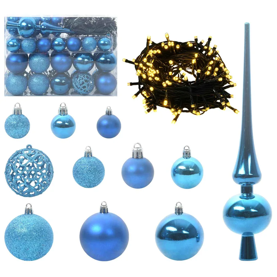 Sapin de Noël artificiel avec 150 LED Blanc 120 cm PVC et Acier - 6