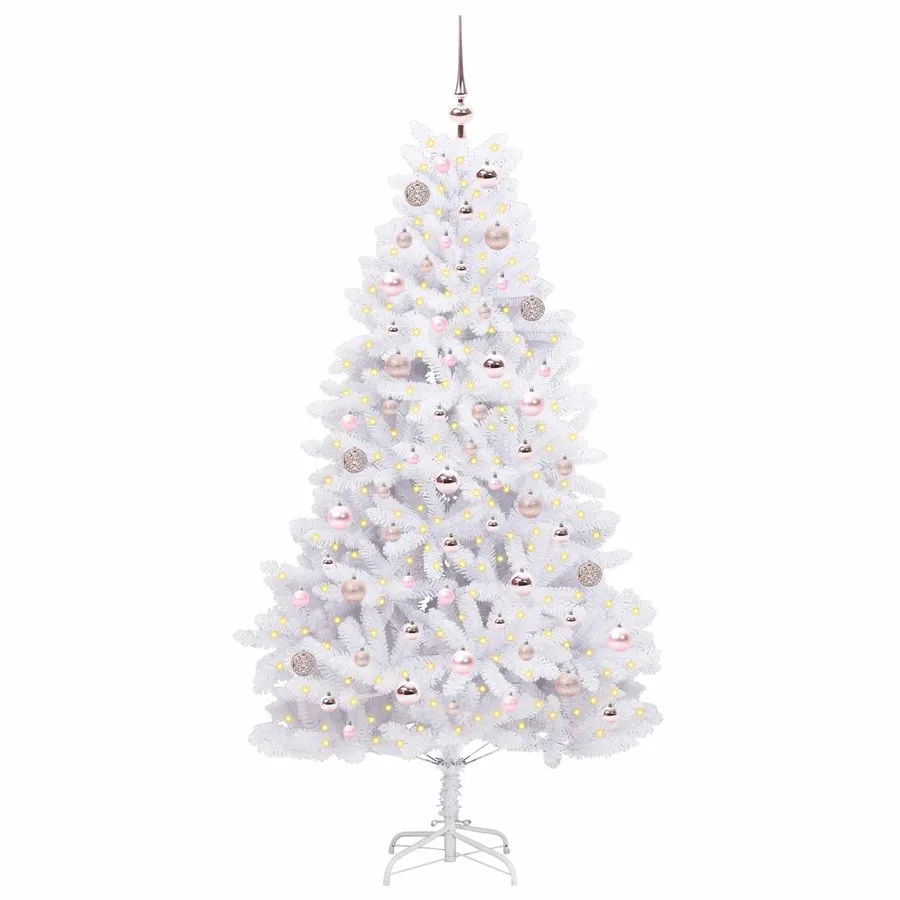 Sapin de Noël Artificiel à Branches Articulées Blanc 180 cm - 3