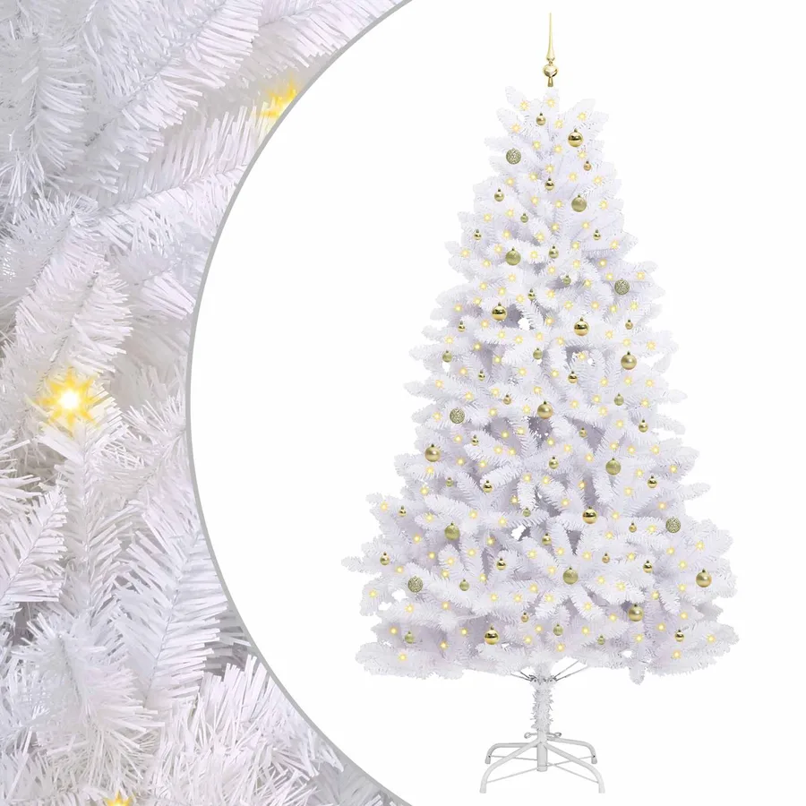 Sapin de Noël Artificiel à Branches Articulées Blanc 270 cm - 2