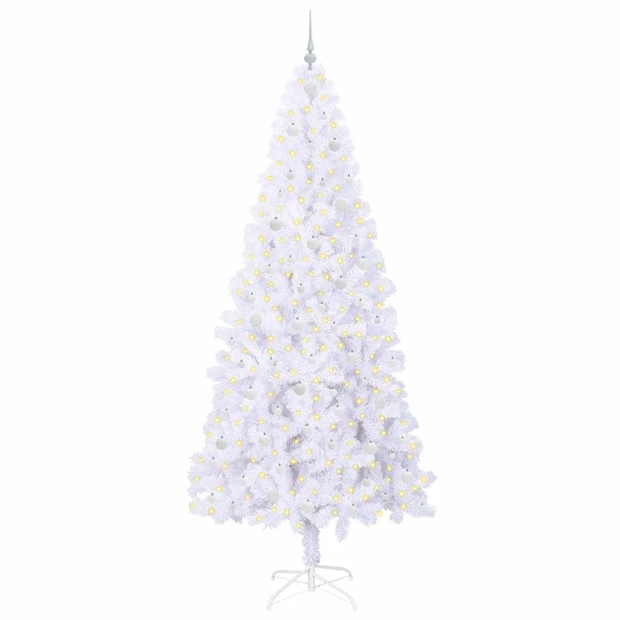 Sapin de Noël artificiel avec 300 LED Blanc 240 cm PVC et Acier - 3