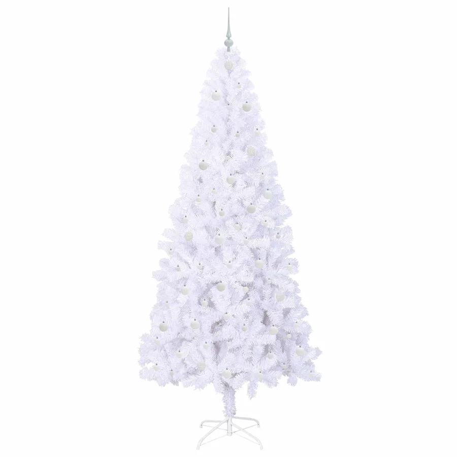 Sapin de Noël artificiel avec 300 LED Blanc 240 cm PVC et Acier - 4