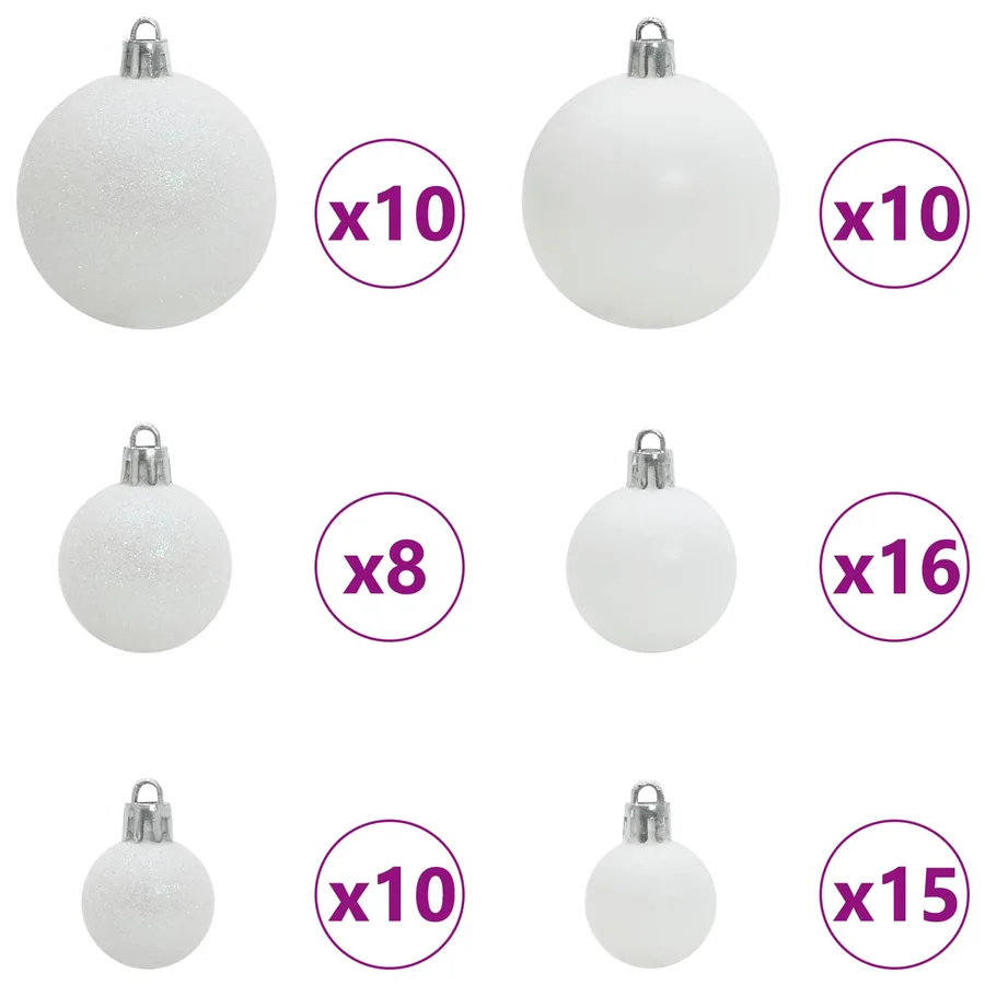 Sapin de Noël artificiel avec 300 LED Blanc 240 cm PVC et Acier - 7