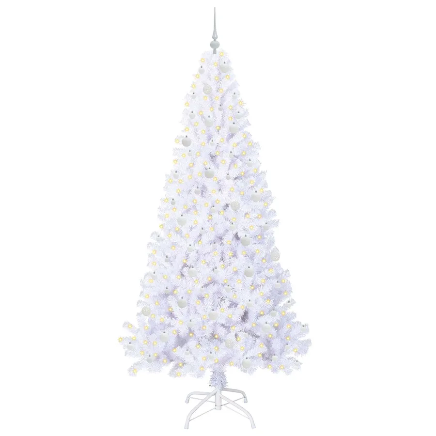 Sapin de Noël artificiel avec 300 LED Blanc 240 cm PVC et Acier - 3