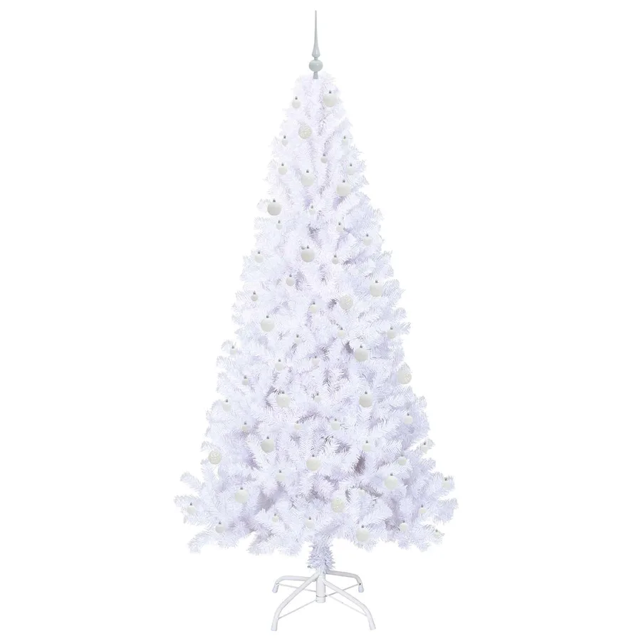 Sapin de Noël artificiel avec 300 LED Blanc 240 cm PVC et Acier - 4