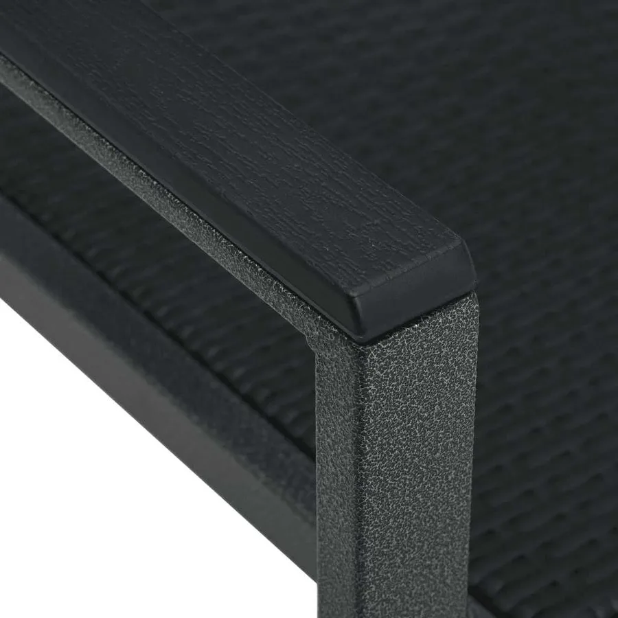 Ensemble à manger de jardin 3 pcs Noir - 8