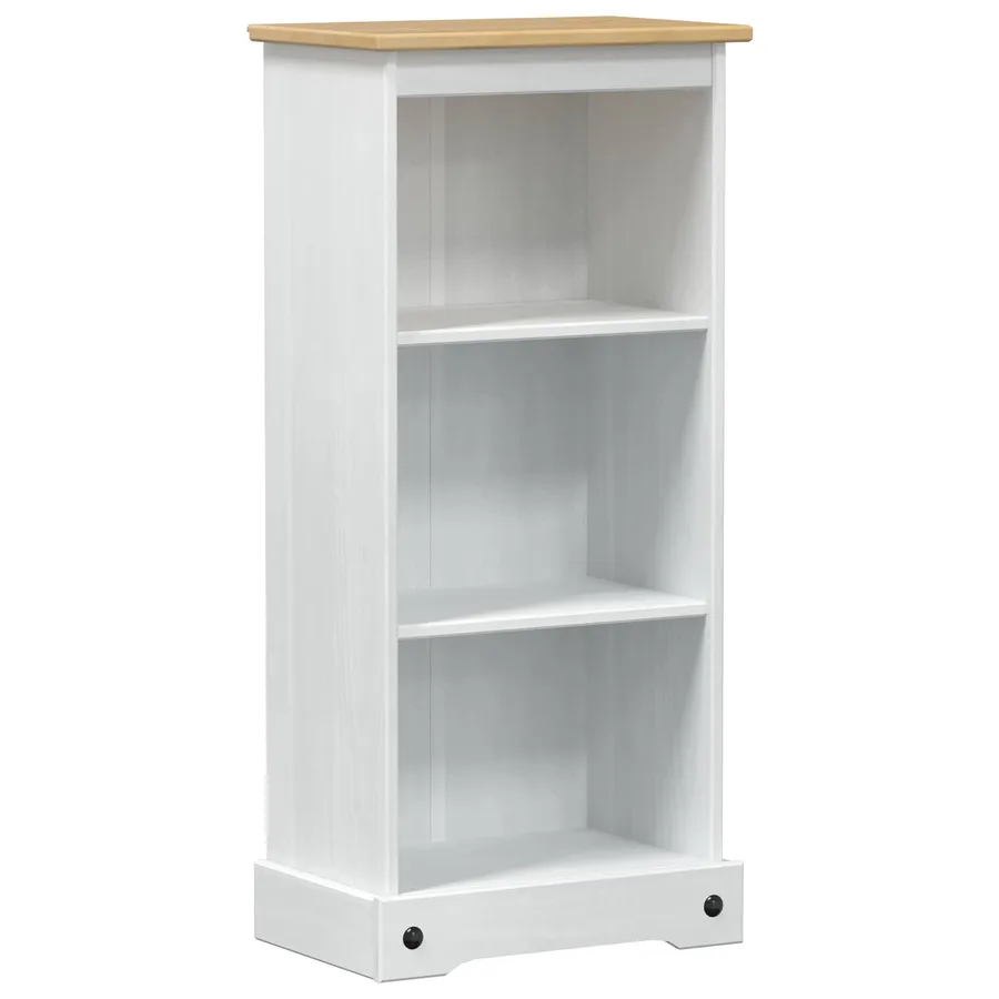 Bibliothèque Blanc 46 x 29 x 100 cm Pin massif - 2