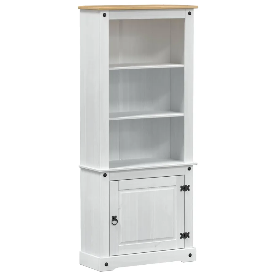 Haut Armoire Blanc 74 x 38 x 170 cm Pin massif - 2