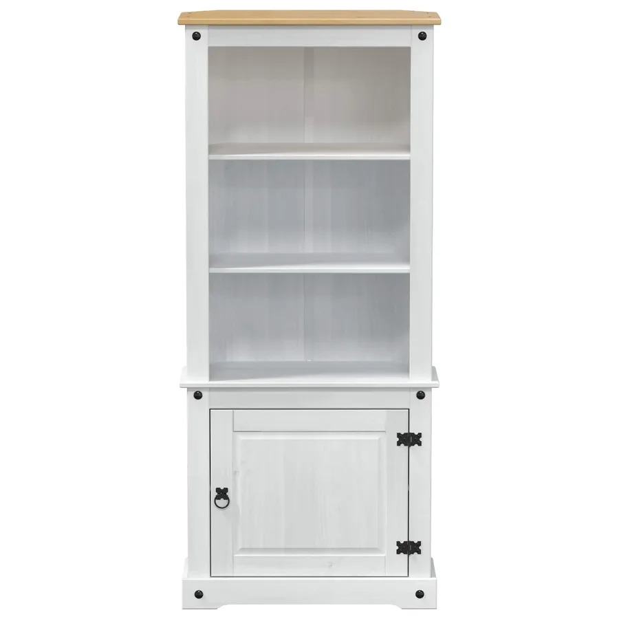 Haut Armoire Blanc 74 x 38 x 170 cm Pin massif - 4