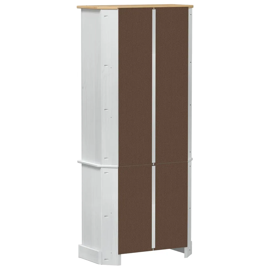 Haut Armoire Blanc 74 x 38 x 170 cm Pin massif - 6