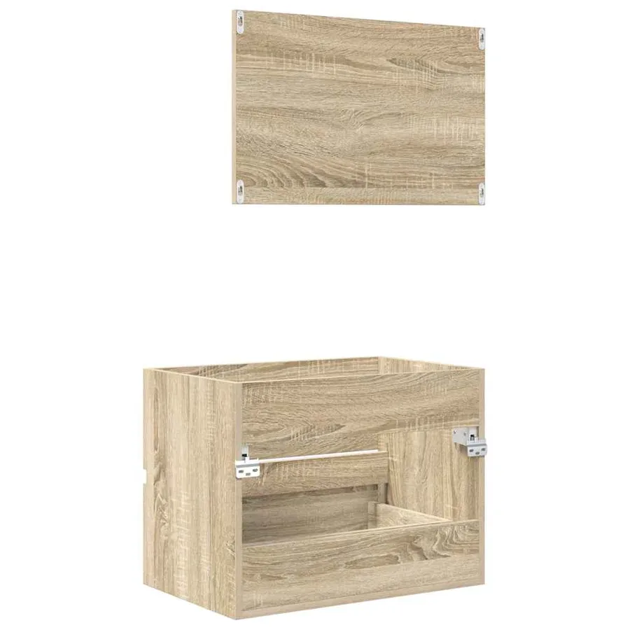 Ensemble de mobilier de salle de bain avec tiroir Chêne Sonoma - 8