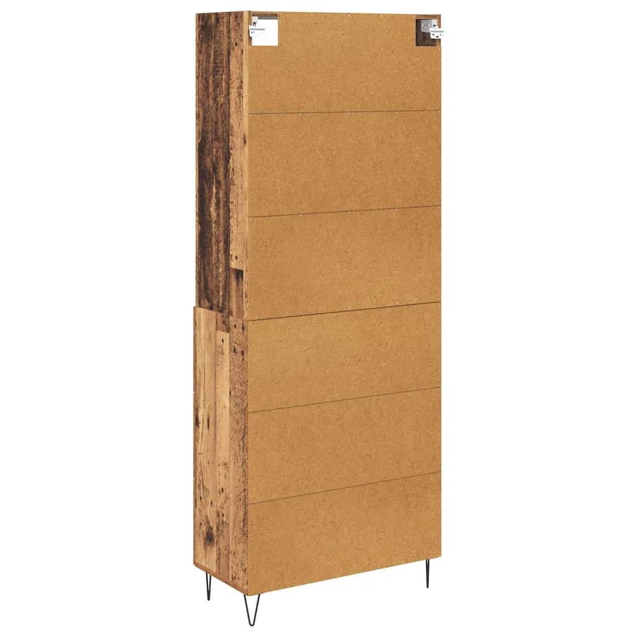 Haut Armoire avec tiroir 2 pcs Bois ancien Bois d'ingénierie - 8