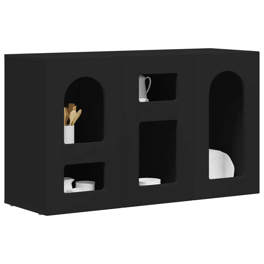 Buffet ELST Noir 100 x 35 x 59 cm Bois d'ingénierie - 3