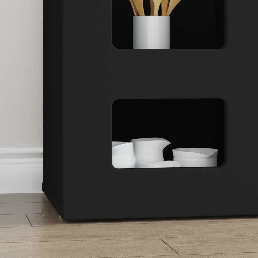 Buffet ELST Noir 100 x 35 x 59 cm Bois d'ingénierie - 5