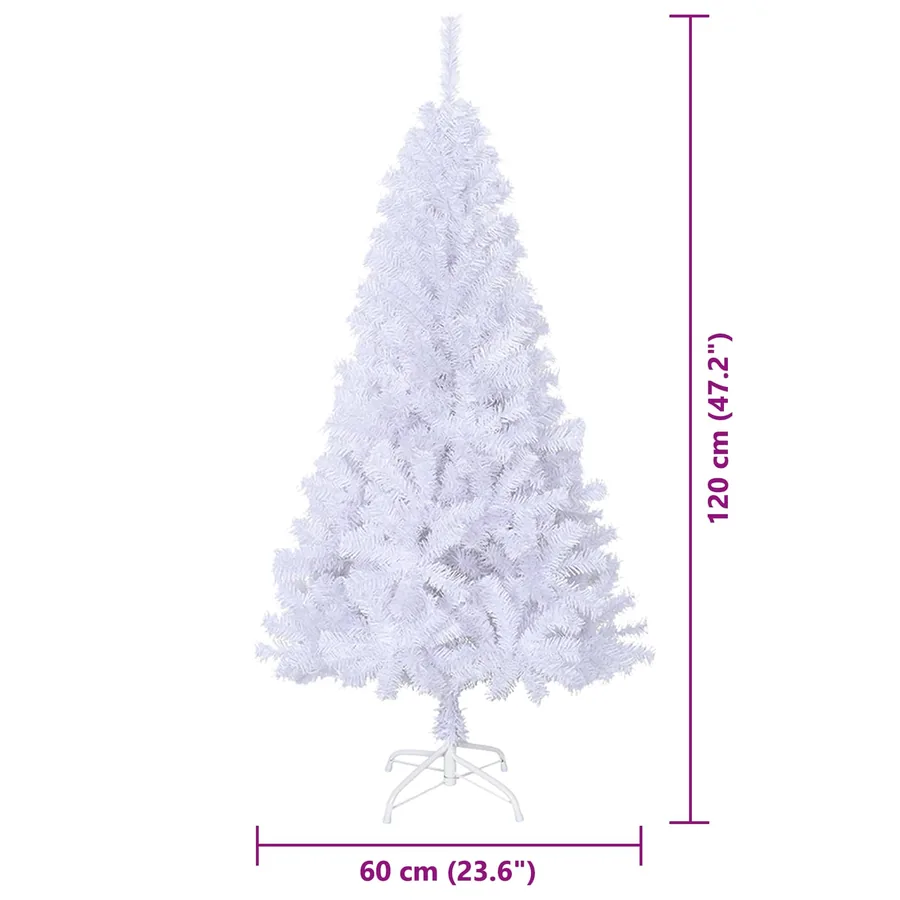Sapin de Noël artificiel avec 150 LED Blanc 120 cm PVC et Acier - 14