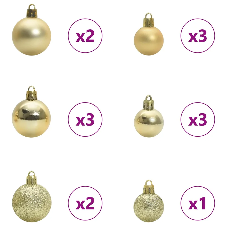 Sapin de Noël artificiel avec 150 LED Blanc 150 cm PVC et Acier - 4