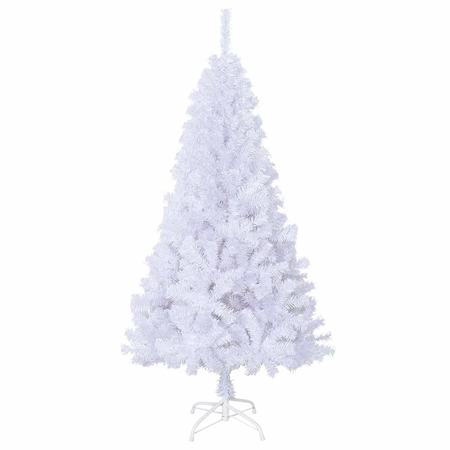 Sapin de Noël artificiel avec 150 LED Blanc 150 cm PVC et Acier - 5