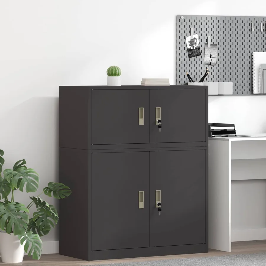 Armoire de rangement Noir 90 x 40 x 40 cm Acier
