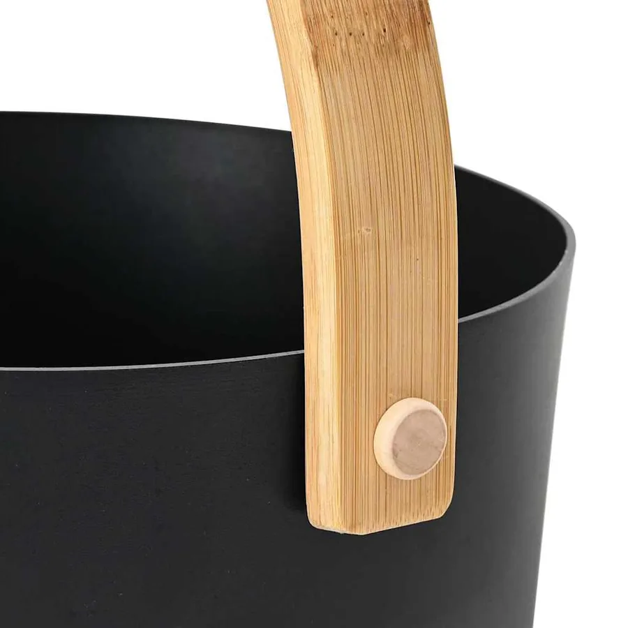 Ensemble d'accessoires de sauna 2 pcs Noir - 6