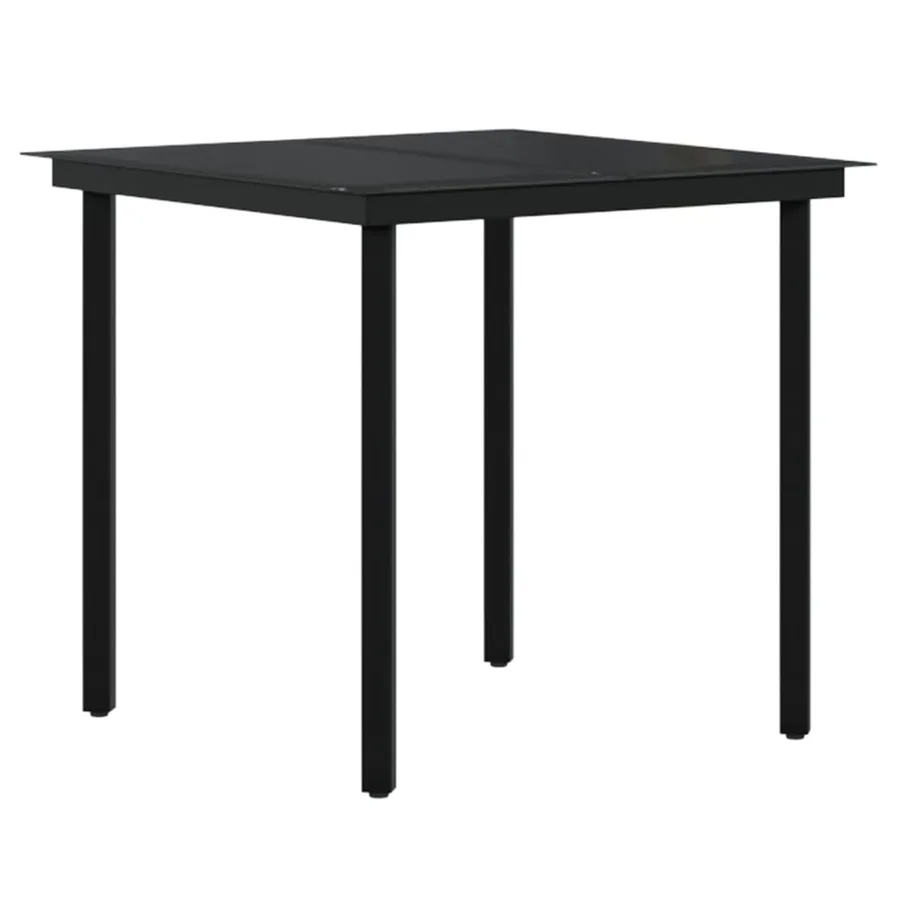 Ensemble à manger de jardin avec coussins 3 pcs noir - 5