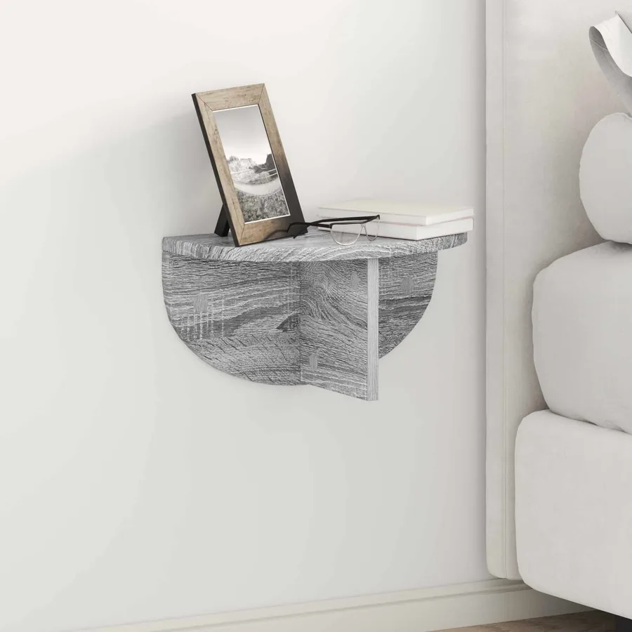 Étagère Murale Gris Sonoma 38 x 19 x 19 cm Bois d'ingénierie