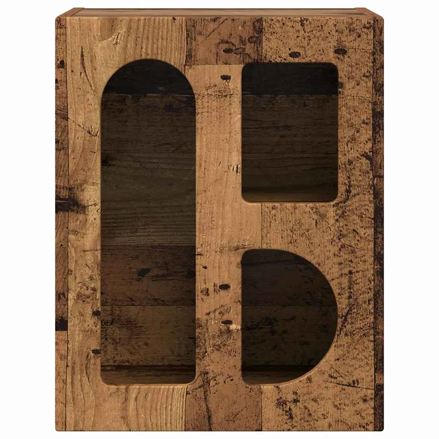 Table de chevet ELST 2 pc Bois ancien 40 x 35 x 50 cm - 6