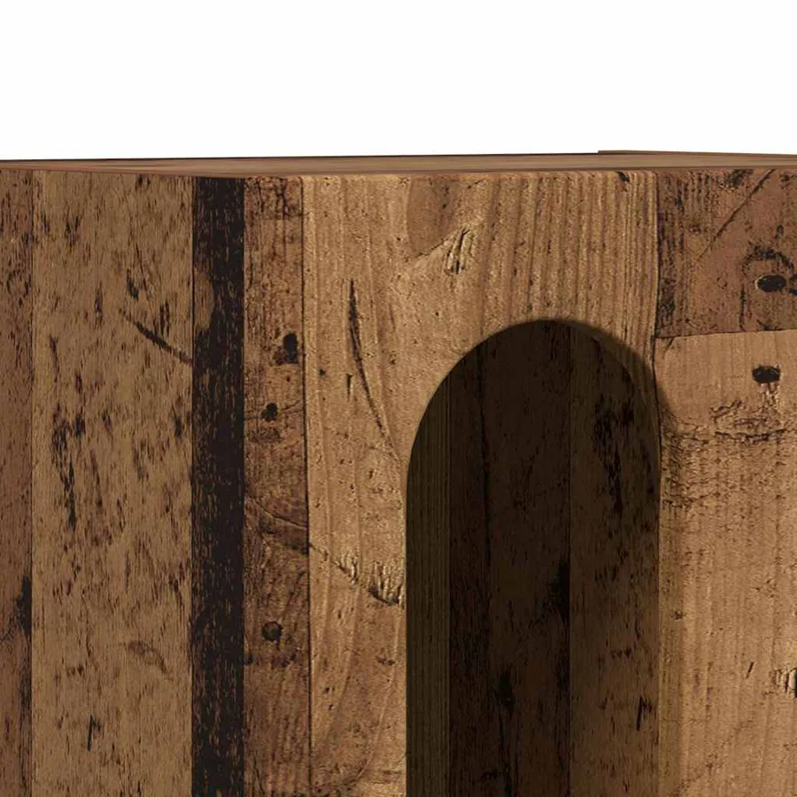 Table de chevet ELST 2 pc Bois ancien 40 x 35 x 50 cm - 9