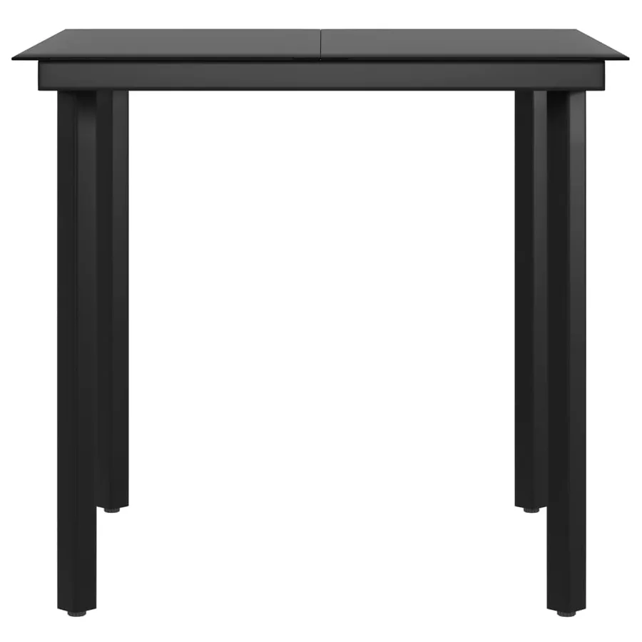 Ensemble à manger de jardin coussins 5 pcs Beige/noir - 6