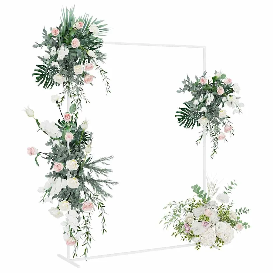 Arche de mariage Blanc 150 x 49,5 x 200 cm Acier - 3