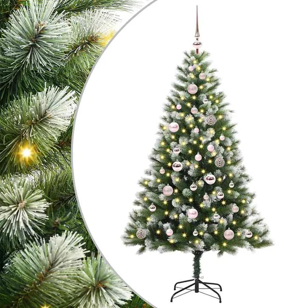 Sapin de Noël artificiel à charnière avec neige en flocons