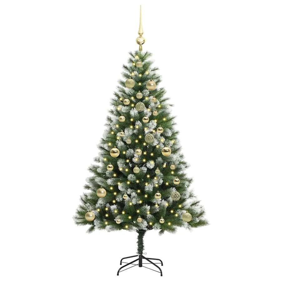 Sapin de Noël artificiel à charnière avec neige en flocons - 3