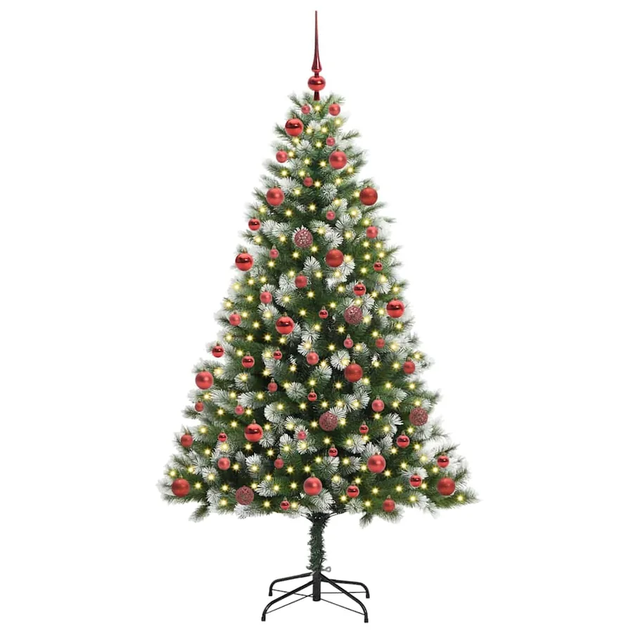 Sapin de Noël artificiel à charnière avec neige en flocons - 3
